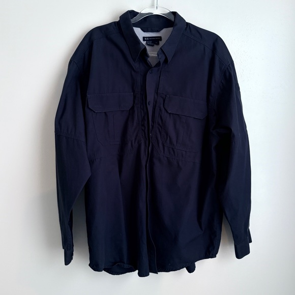 5.11 | Men's Blue Gray Button-Up Tactical Series Taclite Pro Long Sleeve Size XL - Picture 3 of 10